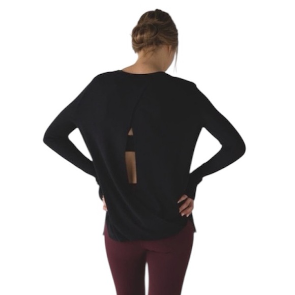 Lululemon Bring It Backbend Sweater Black Size 8 - Picture 1 of 14